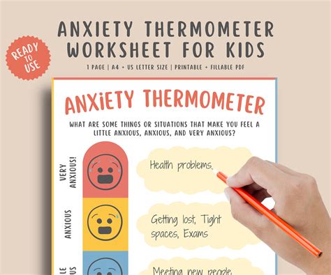 Anxiety Thermometer Worksheet for Kids & Teens – MindSpace