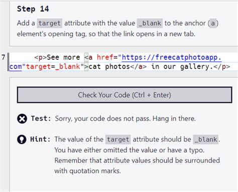 Image result for Step 14 Freecodecamp HTML