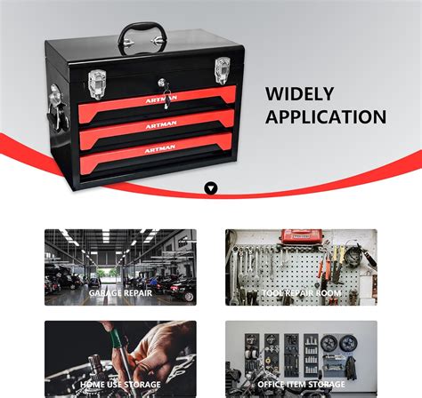 Campfun Mechanics Tool Box Portable, Tool Chest Lockable India | Ubuy