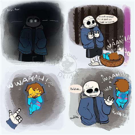 Undertale comic Page 9 Baby Bones by CaribouDlight on DeviantArt
