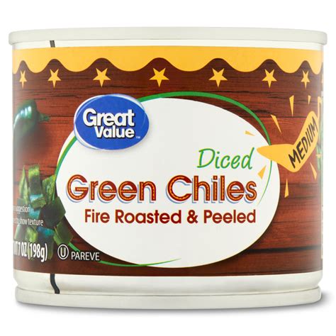 Great Value Canned Medium Diced Green Chiles, 7 oz - Walmart.com