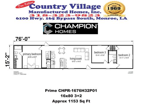 Champion Mobile Homes Floor Plans