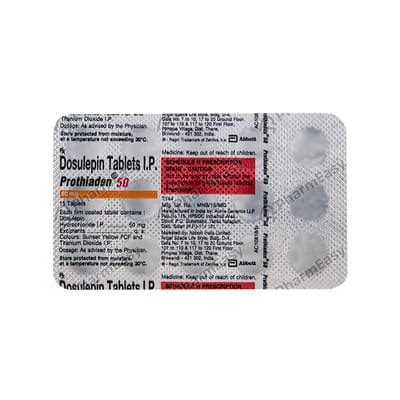 Prothiaden 50 MG Tablet (15): Uses, Side Effects, Price & Dosage ...