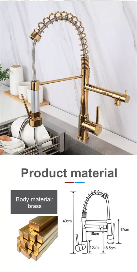 B Backline Brass Single Lever Sink Mixer 360° Rotatable Pull-Down Spra