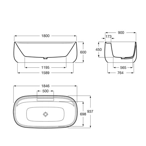 Roca Beyond Bathtub White With Tapholes And Includes Click Clack Waste ...