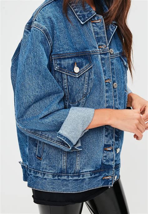 Missguided - Blue Oversized Denim Jacket | Oversized denim jacket ...