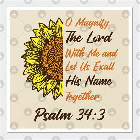 Magnify the Lord - Psalm 34:3 - BIBLE VERSE by krewyork | Psalms, Bible ...