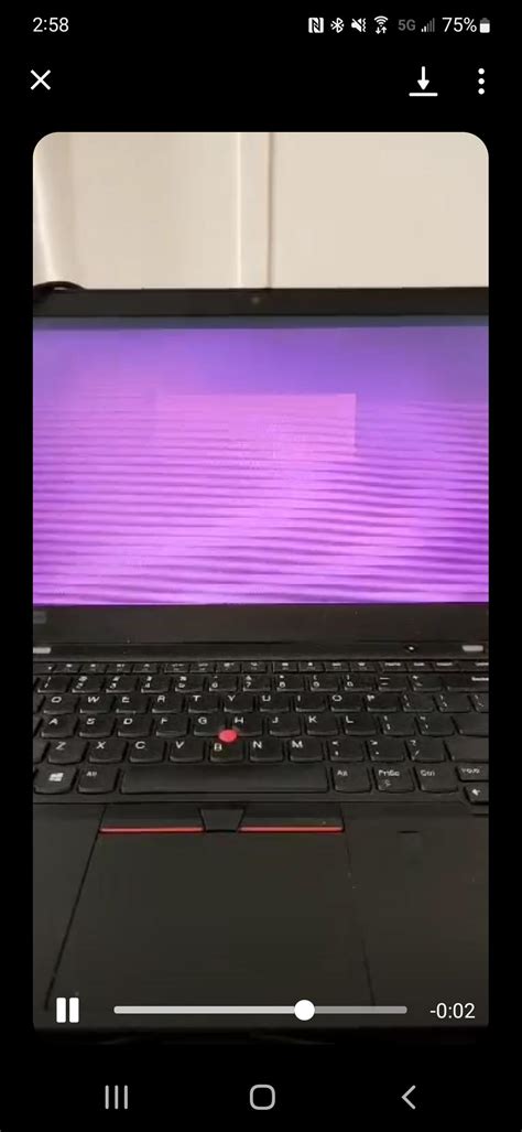 After a time, Thinkpad laptop screen gets lines and turns purple and ...
