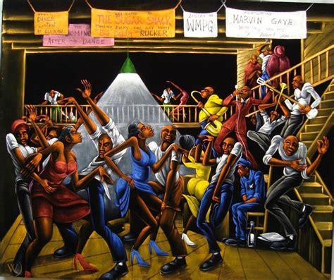 Vintage Copy on Velvet THE SUGAR SHACK African American "Good Times ...