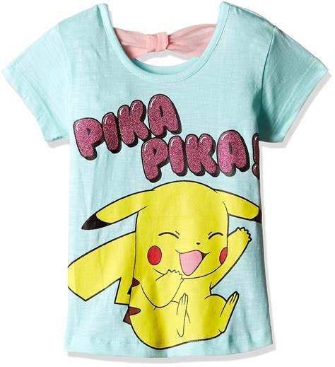 Buy Pokemon Girls' T-Shirt (PK1EGT1964_Bleached Aqua_13/14) at Amazon.in
