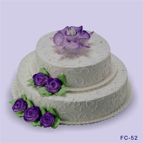 Two-Tier Purple Rose Cake - Elegance in Every Layer
