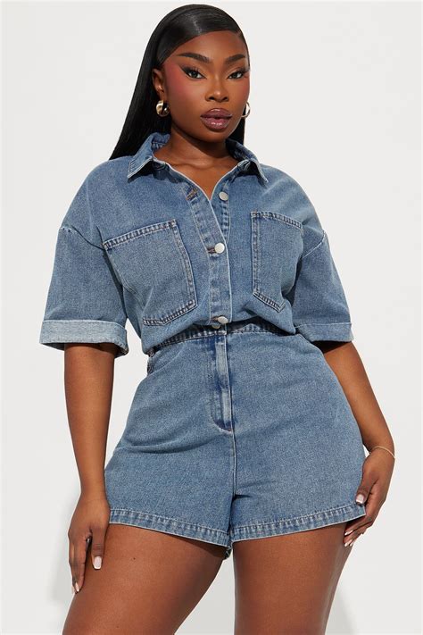 Everyday Denim Romper - Light Wash | Fashion Nova | Denim jumpsuit ...
