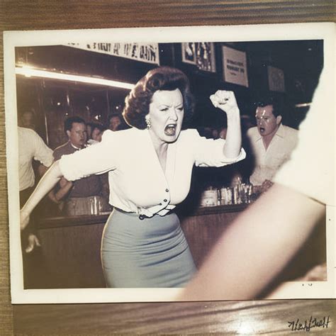 Polaroid of betty white in a fist fight at a bar circa 1954 : r/midjourney