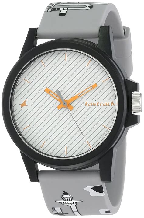 Fastrack Tees Analog White Dial Unisex-Adult Watch-68012PP06 : Amazon ...