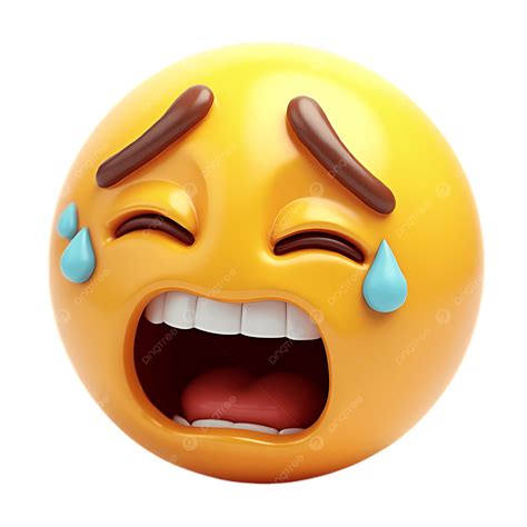 D Sad Emoji Crying Tears Yellow Face Blue Expression, D Sad Emoji ...