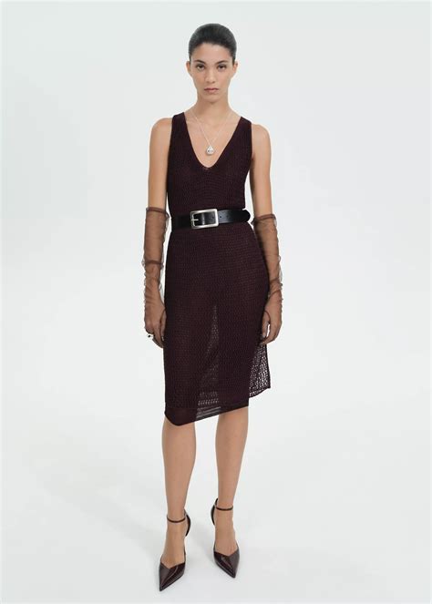 Robe maille ajourée Lurex - Femme | MANGO OUTLET France métropolitaine