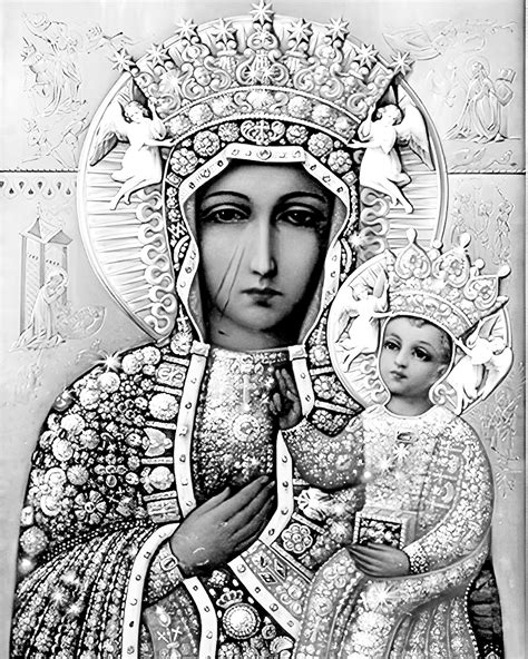 Our Lady of Częstochowa Black Madonna Queen of Poland Catholic Icon Virgin Mary - Etsy