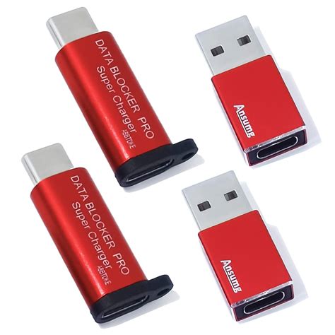 Amazon.com: Generic Data Blocker, USB A to C & USB C to C (4-Pack ...