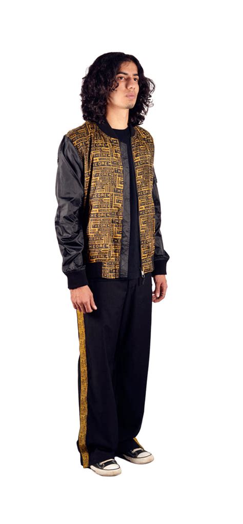 All Over Theorem Printed Contrast Sleeve Bomber Jacket