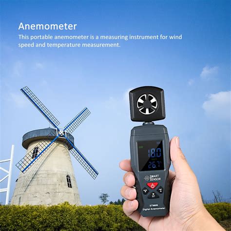 Buy SMART SENSOR ST9606 Digital LCD Anemometer Thermometer Portable ...