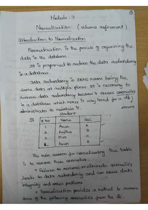 DBMS-Module 3: Normalization and Schema Refinement Notes - Studocu
