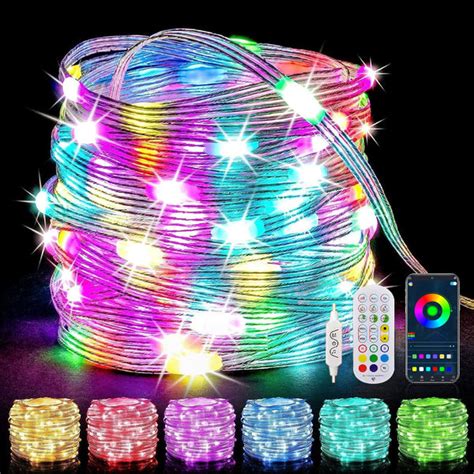 USB Powered Smart Fairy String Lights with App & Remote Control, Music ...