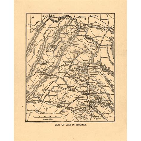 Amelia Va Civil War Maps Map Shewing (sic) Vicinity Of Winchester,