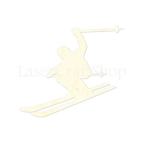 2 34 Skier Ski Wooden Cutout Shape Silhouette - Etsy India