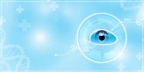 创意手绘蓝色卡通保护视力预防近视爱眼日海报背景背景图片素材免费下载_熊猫办公