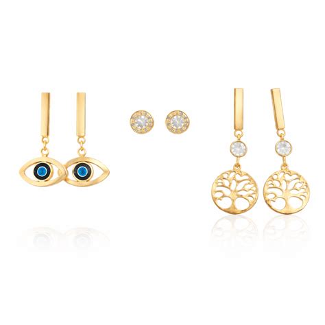 Evil Eye Tree Earing Set – House of Suniyara