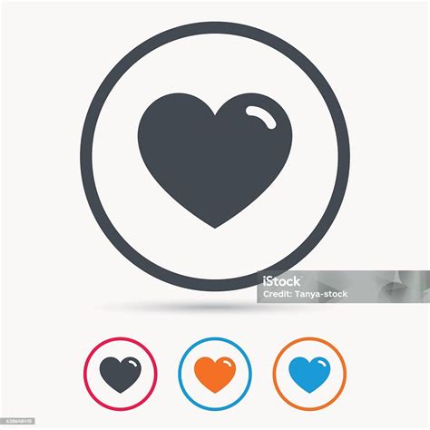 Heart Icon Romantic Love Sign Stock Illustration - Download Image Now ...