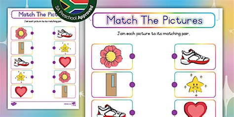 Preschool: Pencil Control- Match the Pictures