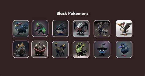 +15 Black Pokemon Explained With 3D Images - Eggradients.com