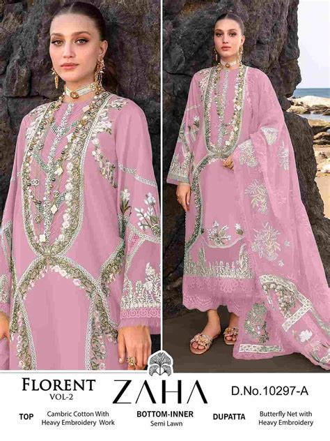 FLORENT VOL-2 BY ZAHA 10297-A TO 10297-D SERIES BEAUTIFUL PAKISTANI ...