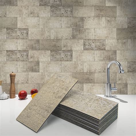 Art3d 102-Piece Peel and Stick Wall Tile for Kitchen Backsplash ...