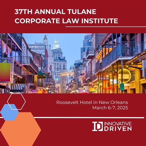 Next month, we head to New Orleans for the Tulane University Law School Corporate Law Institute ...