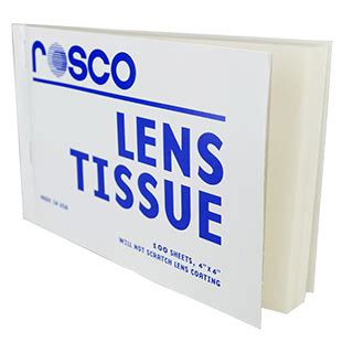 Rosco Lens Tissues Pad of 100 4"x6" Booklet, 7,50
