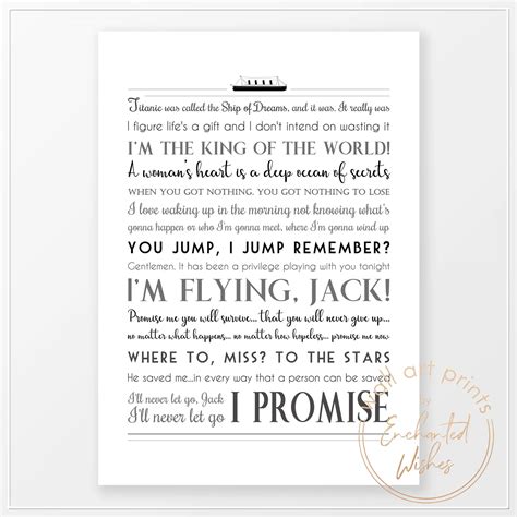Titanic Painting Scene Quotes Titanic Movie Quotes Poster Print 8 X