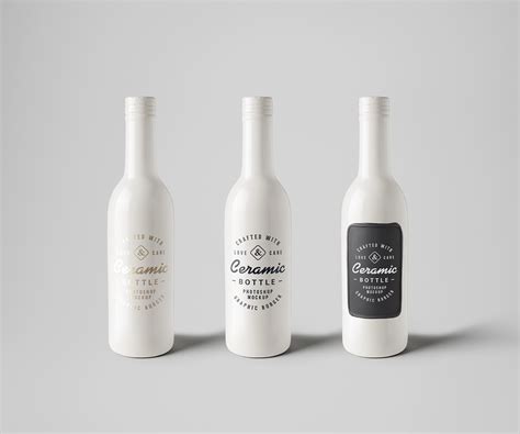 Ceramic Bottles Free PSD Mockup | Free Mockup World