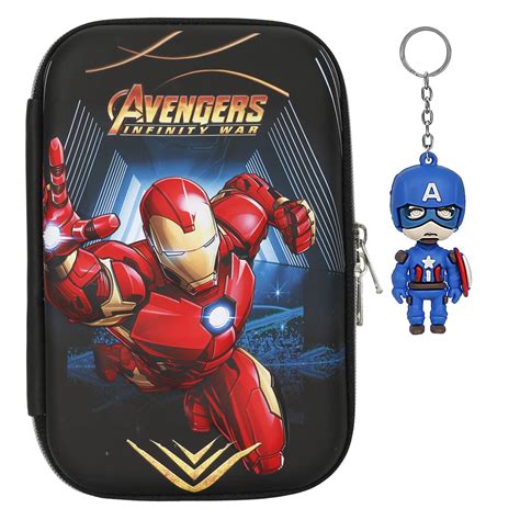 ALNA-TURA Multipurpose Avengers Ironman Jumbo Pencil Box with Avangers ...
