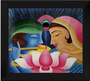 Ellicon B71 Krishna And Radha Painting Decorative Showpiece - 19.5 cm ...