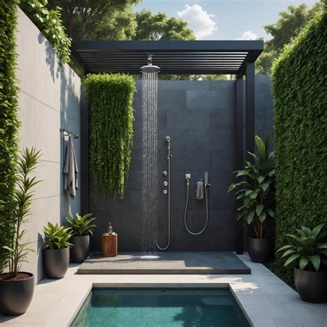 Stylish DIY Outdoor Shower Designs for Your Yard | Outdoor pool ...