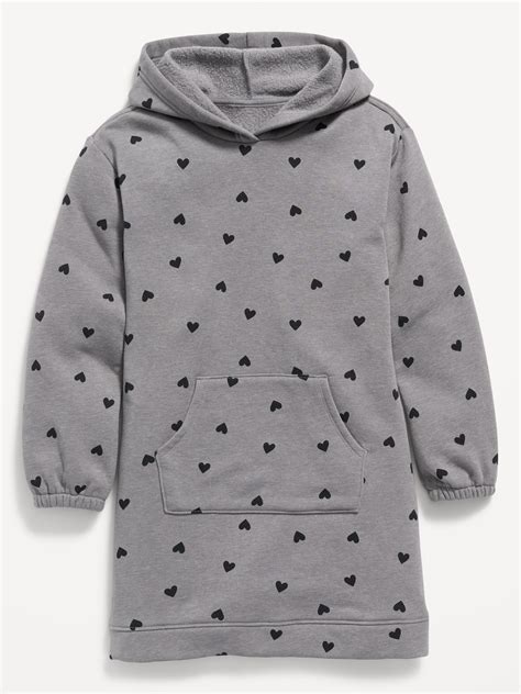 Long-Sleeve Hooded Sweatshirt Dress for Girls | Old Navy