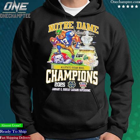 Notre Dame Football Fighting Irish 2025 Sugar Bowl Champions T-shirts ...
