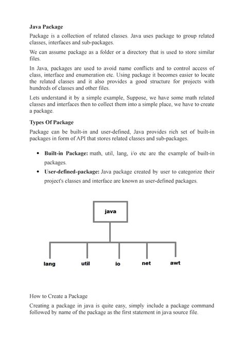 Java Package - Java Package Package is a collection of related classes ...