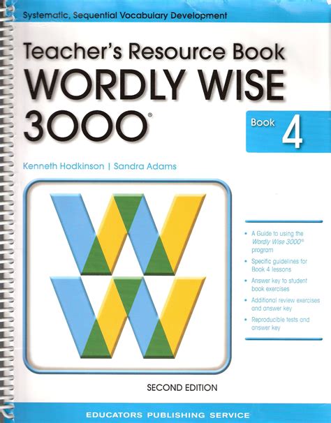 Wordly Wise 3000 Bk 4 Teacher's Resource Book
