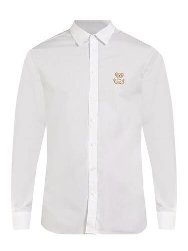 Buy Men White Solid Teddy Chest Patch Shirt Online at The Collective ...