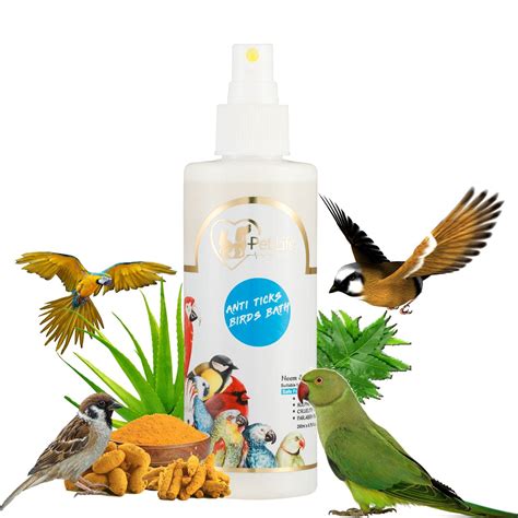 Pet Life Organic & Ayurvedic Anti Ticks Birds Bath Dry/Waterless/Spray ...