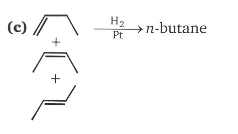 On catalytic reduction with `H_(2)//Pt` how many alkenes will give n ...