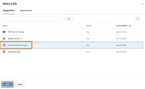 Using Adobe Document Cloud extension for Google Drive